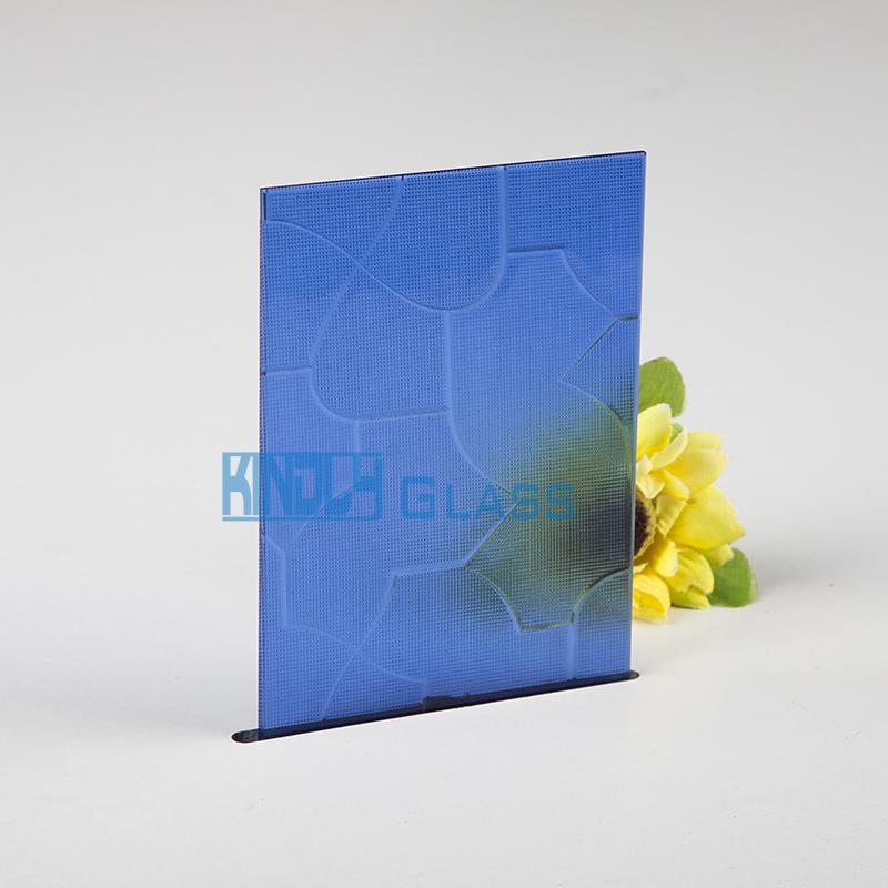 Blue Karatachi Patterned Glass